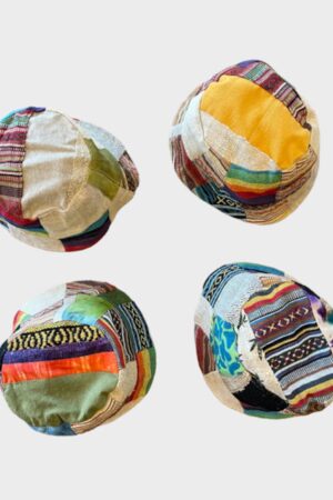 Hemp Patchwork Bucket Hat Eco-Friendly, Handmade Sun Protection for Beach and Beyond