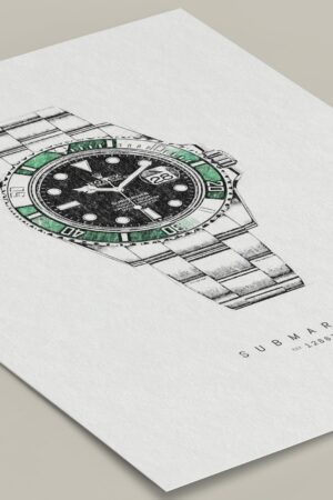 Rolex Submariner 126610LV Premium Watch Art Prints for Watch Aficionados and Home Decor