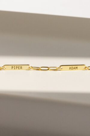 Personalized Name Bar Necklace Engrave Your Love on a Timeless Paperclip Chain