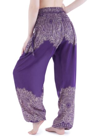 Purple Hippie Harem Pants Comfy Loungewear, Yoga Pants, Festival Wear, Boho Gift