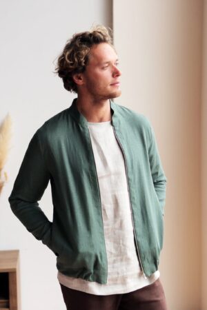 Breezy Linen Bomber The Perfect Summer Layer for Men