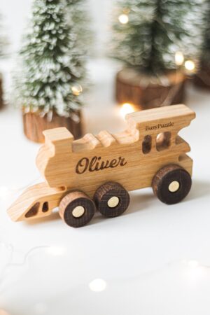 Personalized Wooden Name Train A Cherished Keepsake for Little Explorers