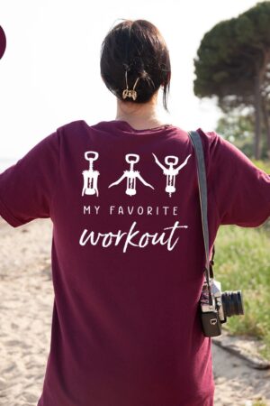 Uncork the Fun Wine Lover's Delightful Crocscrew Workout Tee