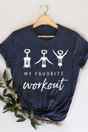 Uncork the Fun Wine Lover's Delightful Crocscrew Workout Tee