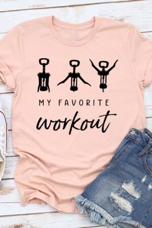 Uncork the Fun Wine Lover's Delightful Crocscrew Workout Tee