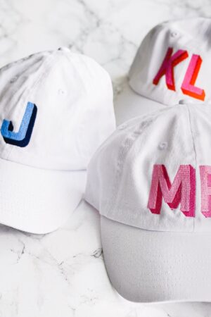 Embroidered Shadow Monogrammed Baseball Cap Elevate Your Style with Personalized Elegance