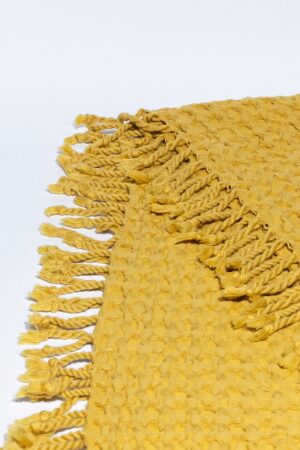 Luxurious Yellow Waffle Weave Turkish Cotton Throw Blanket Comfort and Style for Your Home