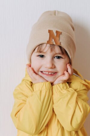 Personalized Initial Beanie Embroidered Monogram for Babies, Toddlers, and Kids