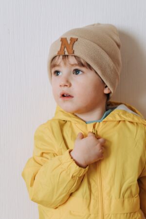 Personalized Initial Beanie Embroidered Monogram for Babies, Toddlers, and Kids