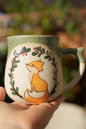 Enchanting Fox Mug A Ceramic Masterpiece with a Whimsical Touch