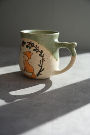 Enchanting Fox Mug A Ceramic Masterpiece with a Whimsical Touch