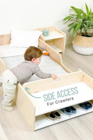 Montessori Floor Bed with Rails Safe and Stylish Sleep for Your Little One