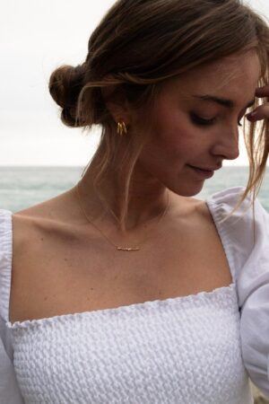 Caitlyn Minimalist Dainty Mama Necklace Sterling Silver or Gold, Perfect for Moms