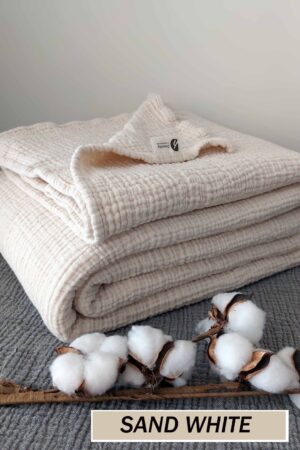 Organic Muslin Bedcover Soft, Breathable, and OEKO-TEX Certified for Your Loved Ones