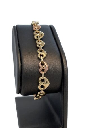 14K Italian Gold Puffed Heart Mariner Link Bracelet A Timeless Treasure of Love and Style