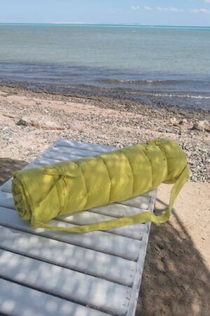 Linen Bliss Your Ultimate Outdoor Comfort Companion - Portable Beach Mat, Chaise Lounge Cushion, Sunbed Mat, Patio Cushion, Camping Cushion