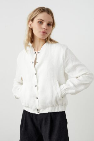 Linen Bomber Jacket Elevate Your Style with Comfort and Versatility