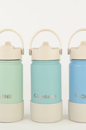 Personalized Engraved Insulated Reusable Drinks Bottle - 14oz/400ml - Clay Font/Horizontal