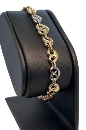 14K Italian Gold Puffed Heart Mariner Link Bracelet A Timeless Treasure of Love and Style