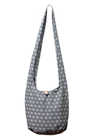 Sacred Geometry Shoulder Bag Eco-Friendly Cotton with Secure Zipper