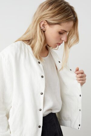 Linen Bomber Jacket Elevate Your Style with Comfort and Versatility