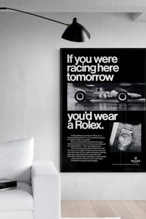 Own a Slice of Racing History Vintage Rolex Poster, a Timeless Collector's Item