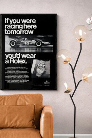 Own a Slice of Racing History Vintage Rolex Poster, a Timeless Collector's Item