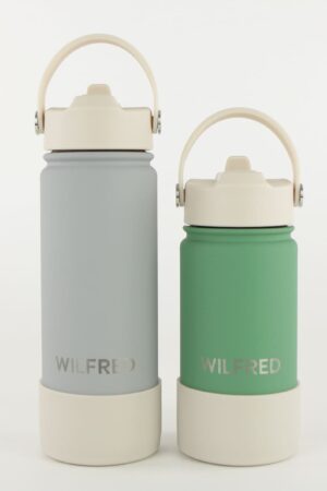 Personalized Engraved Insulated Reusable Drinks Bottle - 14oz/400ml - Clay Font/Horizontal