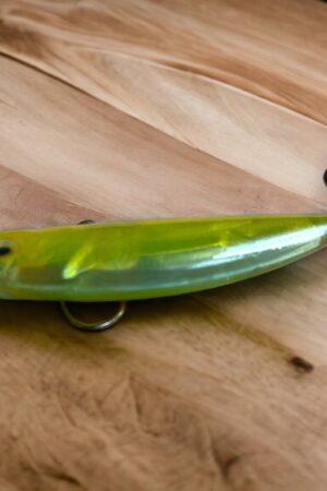 Phoxy Minnow Handcrafted Electro Lime Trout Lure for Anglers