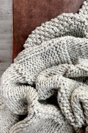 Indulge in Cozy Haven Hand-Knitted Chunky Basketweave Throw for Unrivaled Warmth and Style