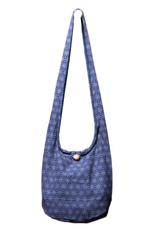 Sacred Geometry Shoulder Bag Eco-Friendly Cotton with Secure Zipper