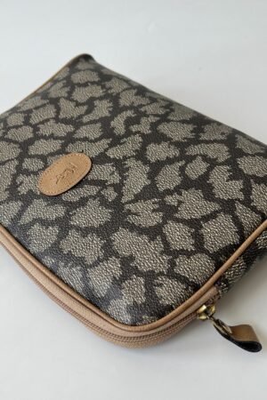 Yves Saint Laurent Vintage PVC Canvas Giraffe Pattern Clutch A Timeless Statement Piece