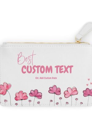 Personalized Mini Clutch Pink Floral Haven for Her | Unique Gifts for Mom, Stepmom, and Adopted Mom