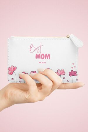 Personalized Mini Clutch Pink Floral Haven for Her | Unique Gifts for Mom, Stepmom, and Adopted Mom