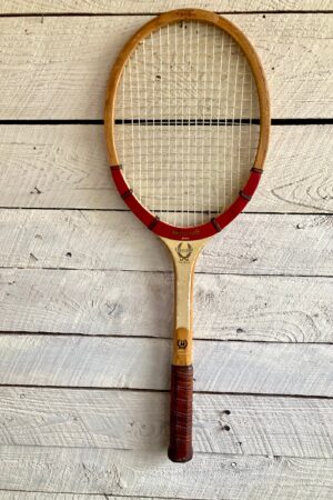 Vintage 70s Bancroft Tennis Racquet with Red Cover and Ball Pocket