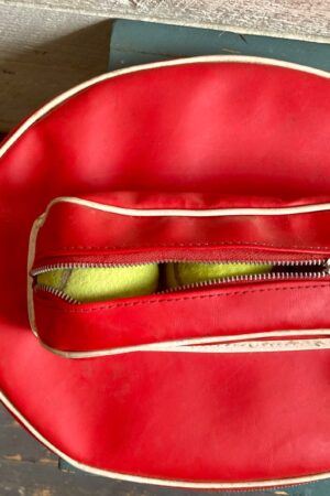 Vintage 70s Bancroft Tennis Racquet with Red Cover and Ball Pocket