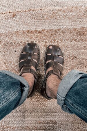 Unleash Your Inner Warrior Genuine Leather Gladiator Sandals for Men