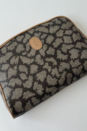 Yves Saint Laurent Vintage PVC Canvas Giraffe Pattern Clutch A Timeless Statement Piece