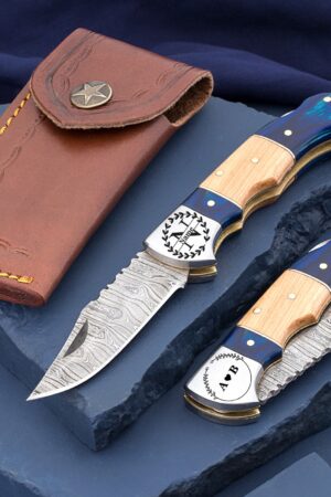 Personalized Damascus Steel Pocket Knife A Timeless Gift for Special Occasions