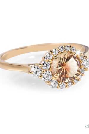 Sunstone Halo Ring A Radiant Symbol of Love and Commitment