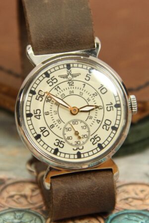 Vintage Soviet Pobeda "Death to Spies" Military Mechanical Watch A Relic of the Cold War