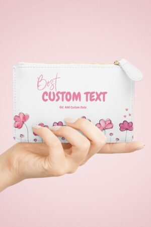 Personalized Mini Clutch Pink Floral Haven for Her | Unique Gifts for Mom, Stepmom, and Adopted Mom