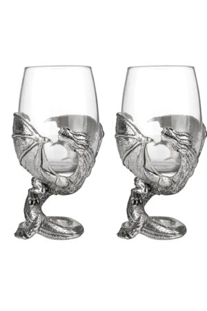 Breathtaking Dragon Wine Glasses Handcrafted Fantasy Barware for Enchanting Gatherings