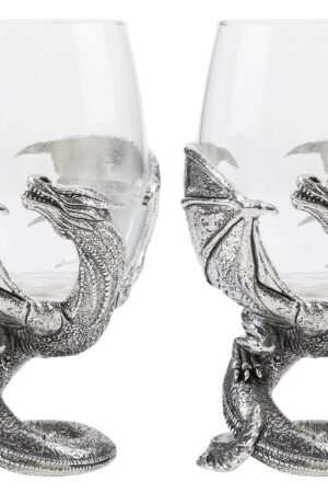 Breathtaking Dragon Wine Glasses Handcrafted Fantasy Barware for Enchanting Gatherings