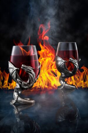 Breathtaking Dragon Wine Glasses Handcrafted Fantasy Barware for Enchanting Gatherings