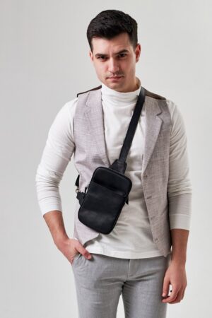 Personalized Leather Crossbody Bag The Perfect Accessory for the Modern Man