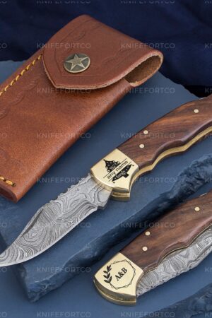 Personalized Damascus Steel Pocket Knife A Timeless Gift for Special Occasions