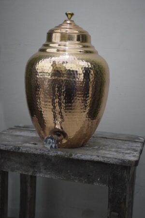 Handcrafted 8.5L Pure Copper Water Dispenser Enhance Your Hydration with Ayurvedic Benefits