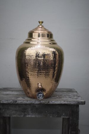 Handcrafted 8.5L Pure Copper Water Dispenser Enhance Your Hydration with Ayurvedic Benefits