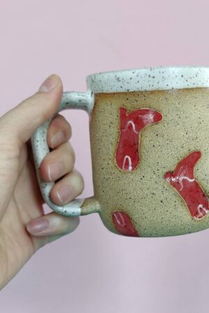 Saddle Up with the Handmade Ceramic Cowboy Boot Mug A Wild West Twist to Your Morning Brew